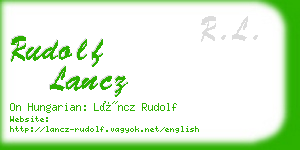 rudolf lancz business card